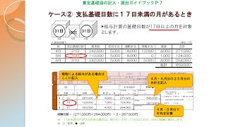 （日本年金機構）【分割版3】令和6年度算定基礎届事務説明　ケース（2）支払基礎日数に17日未満の月があるとき