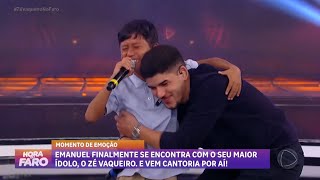 Rodrigo Faro realiza o sonho do pequeno Emanuel de conhecer o cantor Zé Vaqueiro | Hora do Faro