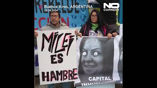 Organizations protest lack of food aid policies from Argentina's government