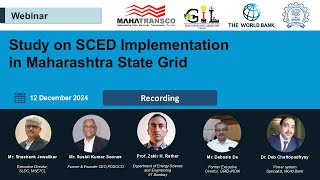 Webinar: Study on SCED Implementation in Maharashtra State Grid