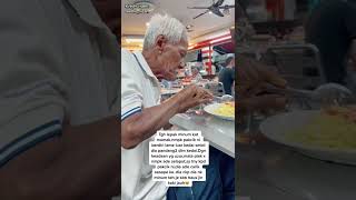 Lama tunggu di luar kedai, pakcik ni lapar rupanya 😭 | Kredit video: aedhil_nizan