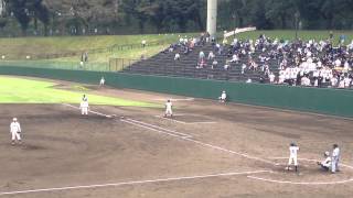 小平高校 得点シーン 2015年10月10日(土) 平成27年 秋季東京都高等学校野球大会【一回戦】早稲田実戦