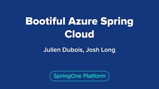 Bootiful Azure Spring Cloud