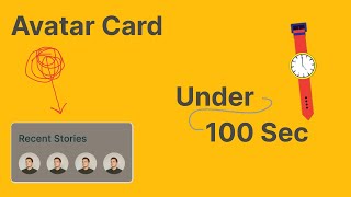 Under 100 Seconds: Elegant Avatar Card with HTML & Tailwind CSS - Quick & Easy Tutorial!