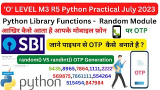 Python Random Module | | Python random() function || How To Generate OTP using Python | Lecture-31