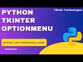 Python Tkinter OptionMenu | OptionMenu in Python TKinter Example