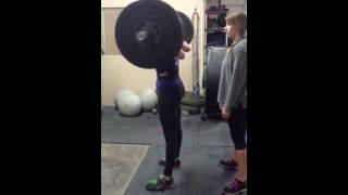 Meagan 10 rep max Back Squat 195#