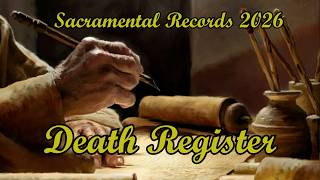 Sacramental records 2026 - Death Register