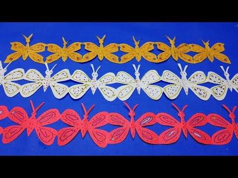 Paper cutting butterfly#How to make simple paper cutting butterfly chain step by step Paper cutting butterfly#How to make simple paper cutting butterfly chain step by step