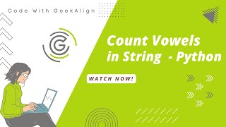 Write a Program to count the vowels in a given string using Python #pythonprogramming