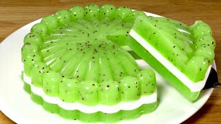 Kiwi jelly in 5 minutes! Cake that disappears in your mouth! No flour or baking!