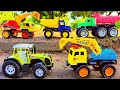 Marble Run ASMR Race ☆ HABA Slope & Dump Truck Excavator Ambulance Forklift Garbage Truck Tractors