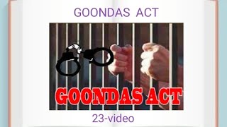 #law #legal #indianlaw what is GOONDAS ACT? #lawintamil #india #court #act #ipc #lawofattraction