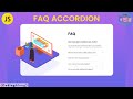 How to Code a Responsive FAQ accordion dropdown | VanillaJS Tutorial - frontend mentor challenge