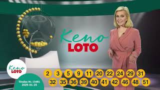 DIENOS LOTO 236 tiražas / KENOLOTO 13481 tiražas / JĖGA 8113 (2025 01 25)