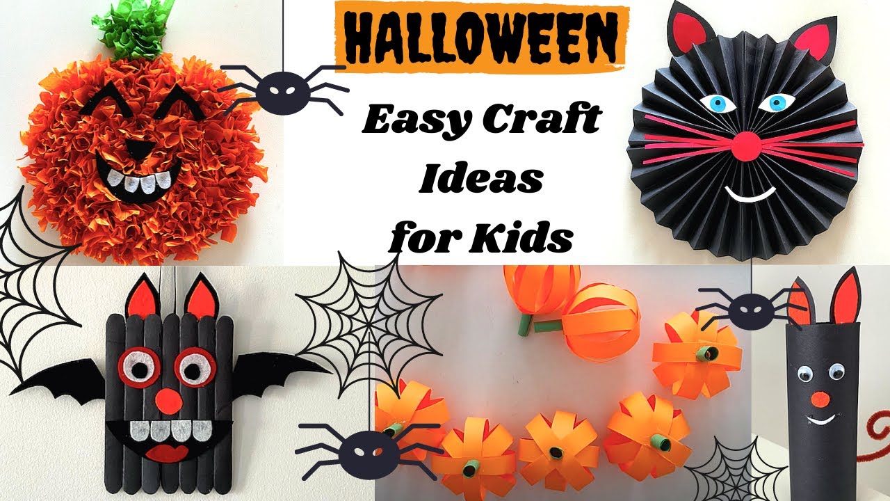 Easy Halloween Paper Craft For Kids | DIY Halloween Craft Ideas ...