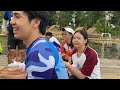 biking with family to nongtao lake savannakhet laos