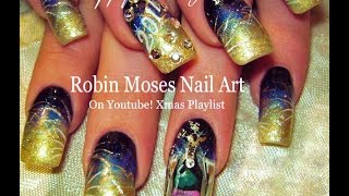 NYE nails |  New Years Eve Fireworks Champagne and Bling Nail Art Design!