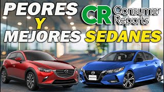 12 Mejores y peores Autos Sedanes del 2024 l 2025 Que Debes Conocer, segun CONSUMER REPORT