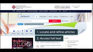 Video Tutorial - Find Articles in OneSearch
