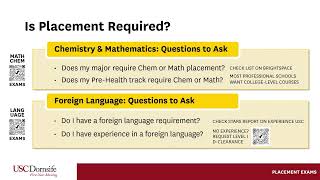Advising Tip- Placement Exams