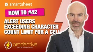 Smartsheet demo to alert users when they exceed the character count limit for a cell