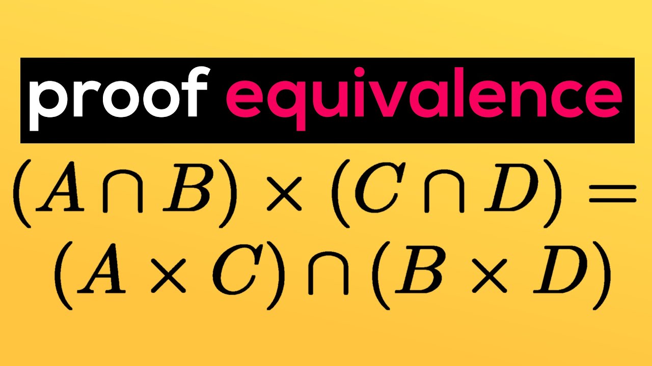 Show (A ∩ B) ⨯ (C ∩ D) = (A ⨯ C) ∩ (B ⨯ D) - YouTube