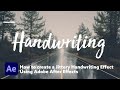 How to create a Jittery HANDWRITING text effect | After Effects Tutorial