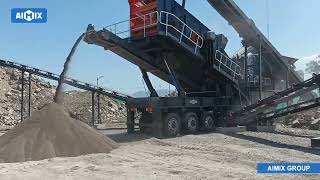 APY3 150tph Mobile Crusher Plant for Construction Waste Recycling in Colombia