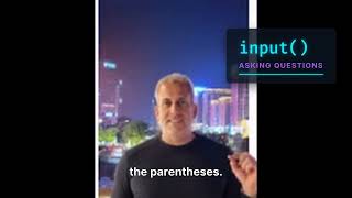 Python Lesson 4 - Getting User Input