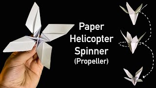 The Paper Helicopter Spinner! (Propeller that Spins Down) - Rob's World