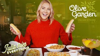 Trying ALL Of The Most Popular Menu Items At Olive Garden | Delish