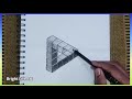 How To Draw The Impossible Triangle With 3D Cubes: Optical Illusion.