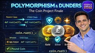Python Polymorphism & Dunder Methods: Complete the Coin Project | Python Tutorial #29