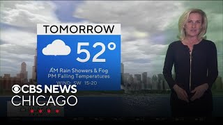 Morning rain showers and fog for Chicago area