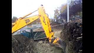 JCB 3CX Digging the foundation pit for house