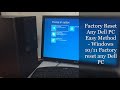 Factory Reset Dell PC  Windows 10/11 Easy Method | Factory reset Dell PC without Password