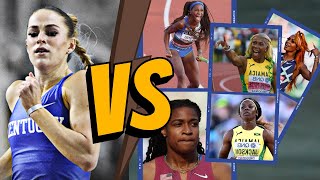 Abby Steiner vs Top 100m Women. Where Exactly Does She Rank?