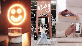 Vlog (eng) Cafe Hopping BKK 'BONCI', Japanese Friend, cramming for finals 🧋 firfirst