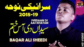 Sayedan De Aas Khatam Tai || Baqir Ali Sheedi || New Noha 2018 || TP Moharram