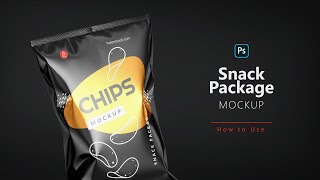 Tilted Snack Package Mockup | How to use in Photoshop