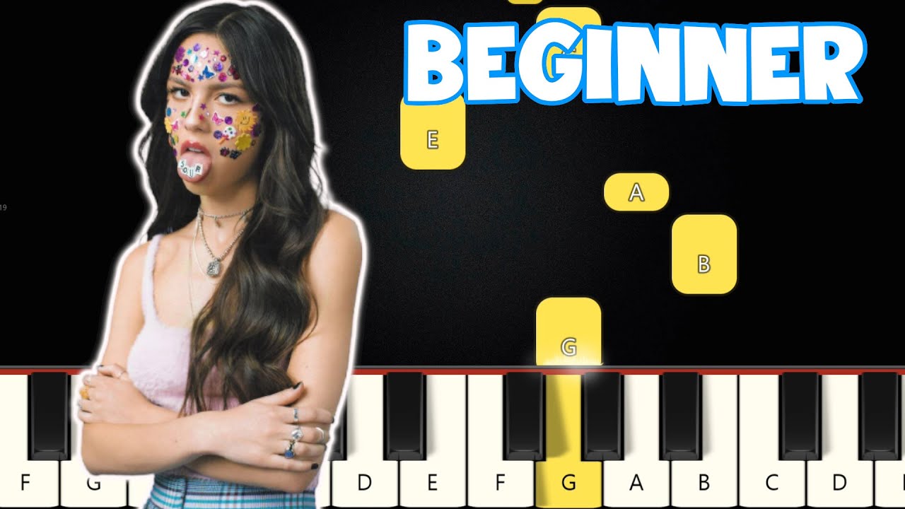 Olivia Rodrigo Deja Vu Beginner Piano Tutorial Easy Piano Chords