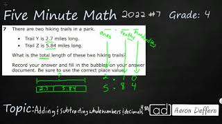 4th Grade STAAR Practice Adding and Subtracting Whole Numbers and Decimals (4.4A - #9)