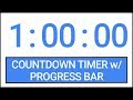1 Hour Countdown Timer w/ Progress Bar #Timer #Countdown