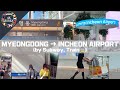 How to go from Myeongdong to Incheon Airport (by Subway, Train🚊), 4K Korea Travel