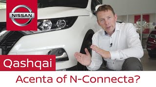 Waarom de Nissan Qashqai N-Connecta specificatie verkiezen boven de Acenta uitvoering?
