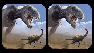 SBS 3D video | Dinosaur Jurassic T-REX Chase ( Side By Side Dinosaur Park for 3D Glasses ) | #2