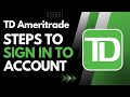 How to Login TD Ameritrade !