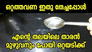 ഒറ്റത്തവണ ഇതു തേച്ചപ്പോൾ എന്റെ തലയിലെ താരൻ മുഴുവനും പോയി ഒറ്റയടിക്ക്