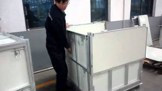 Folding Steel IBC 1,000 Litre Liquid Unit with Square Pallet Base Video.avi